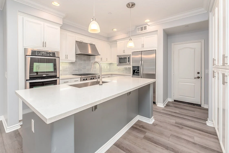 small white kitchen layout