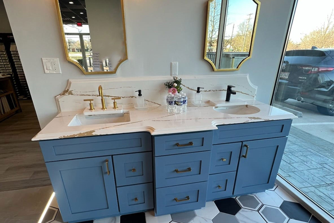 double sink bathroom vanities in Illinois