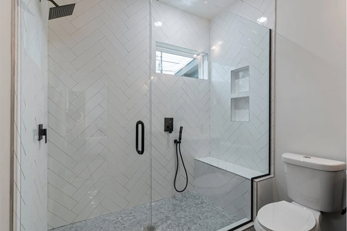 Create a spacious walk-in shower remodel