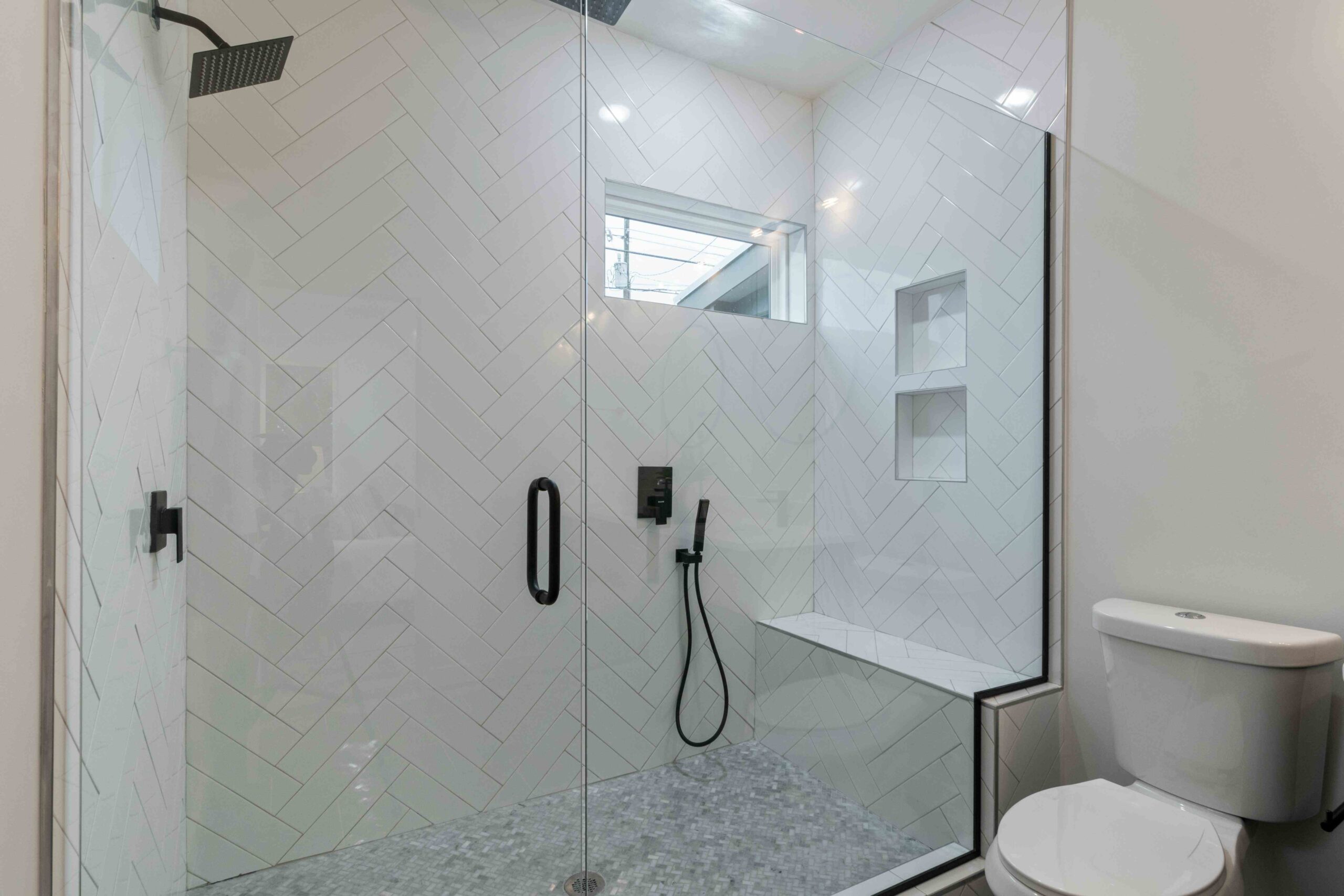 Install Walk-In Showers with Built-In Seating