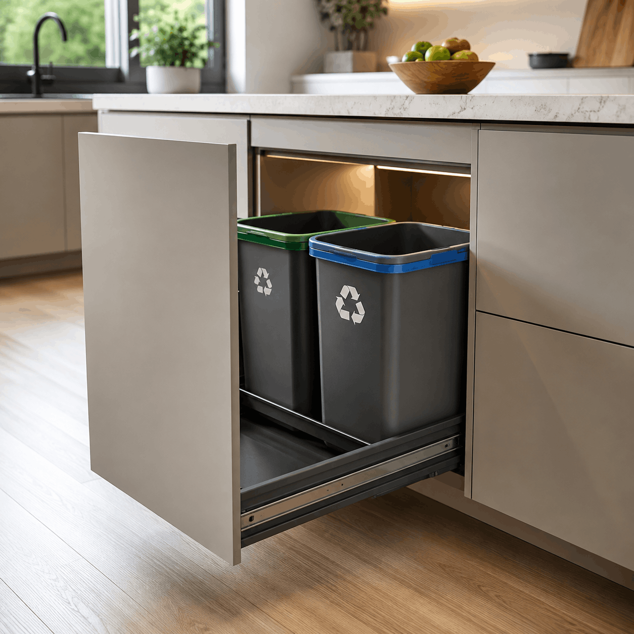 Add a Hidden Trash and Recycling Center
