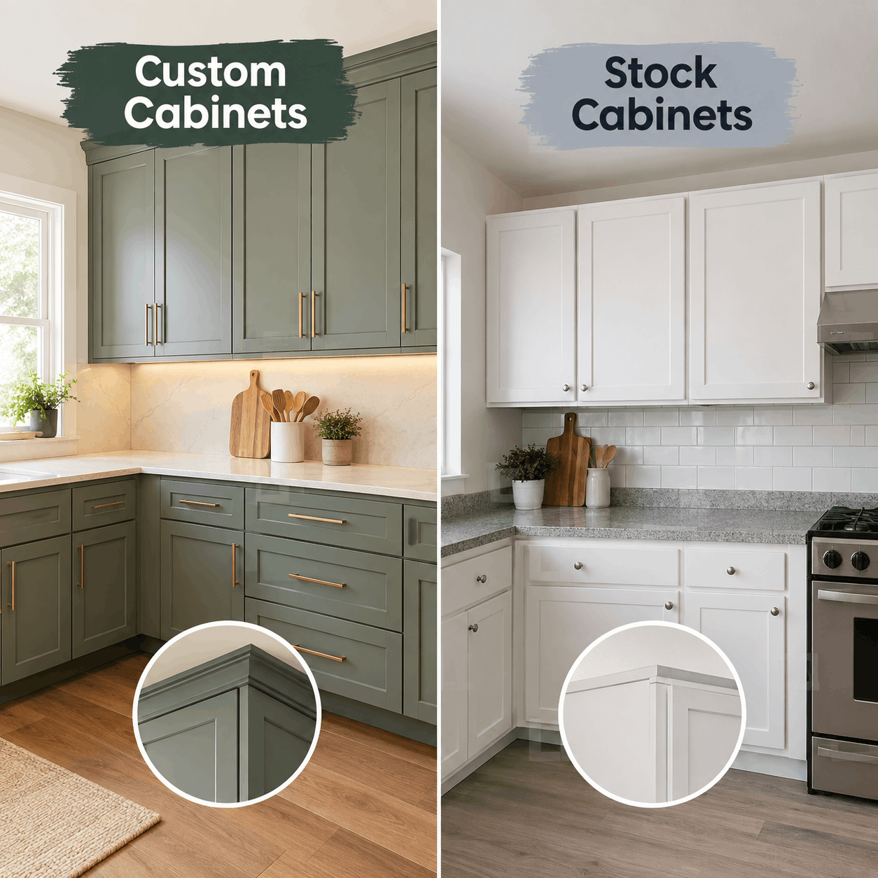Custom Cabinets vs. Stock Cabinets